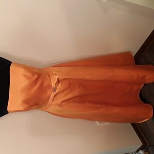 Orange Strapless Dress 10